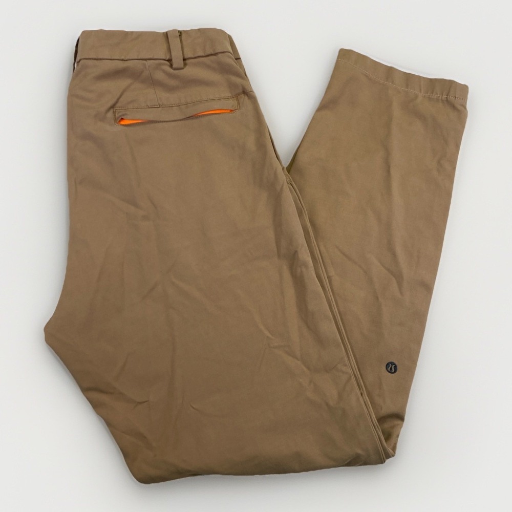 lululemon athletica Men's Khaki Chino Pants with Orange Accent